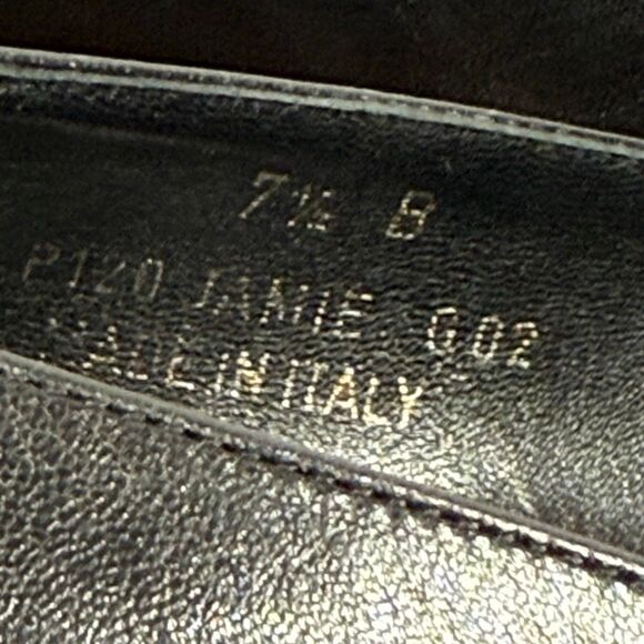 Coach P120 Jamie 2” black silver leather loafer shoe size 7.5 B - Picture 5 of 12